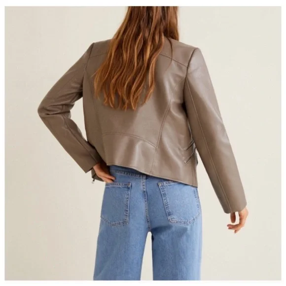 Mango Faux Leather Jacket (S) - Picture 4 of 9